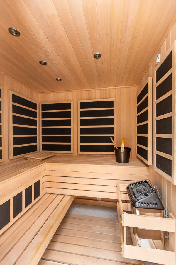permanently installed sauna